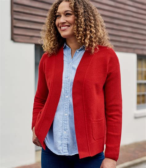 Red Cashmere Knit Cardigan 